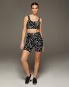 Instinct Moondust Print Bike Short 7 1/2 Inch - Black/White