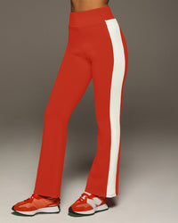 Carve Flare Pant - Fire Orange/Ivory