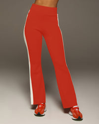 Carve Flare Pant - Fire Orange/Ivory