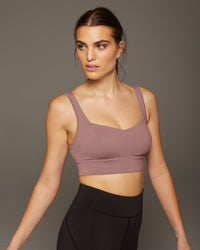 Fuse Longline Bra - Dusty Rose