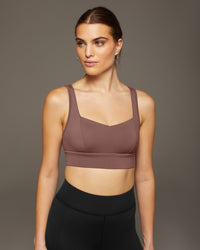 Fuse Longline Bra - Rosewood