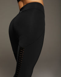 Nero-Lace-Up Legging - Black