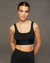 Nero Lace-Up Longline Bra - Black