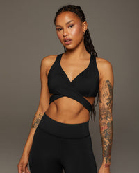 Siren Wrap Bra - Black