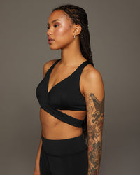 Siren Wrap Bra - Black