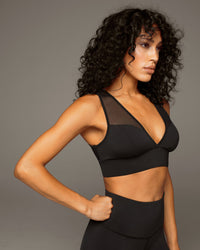 Solstice Longline Bra - Black