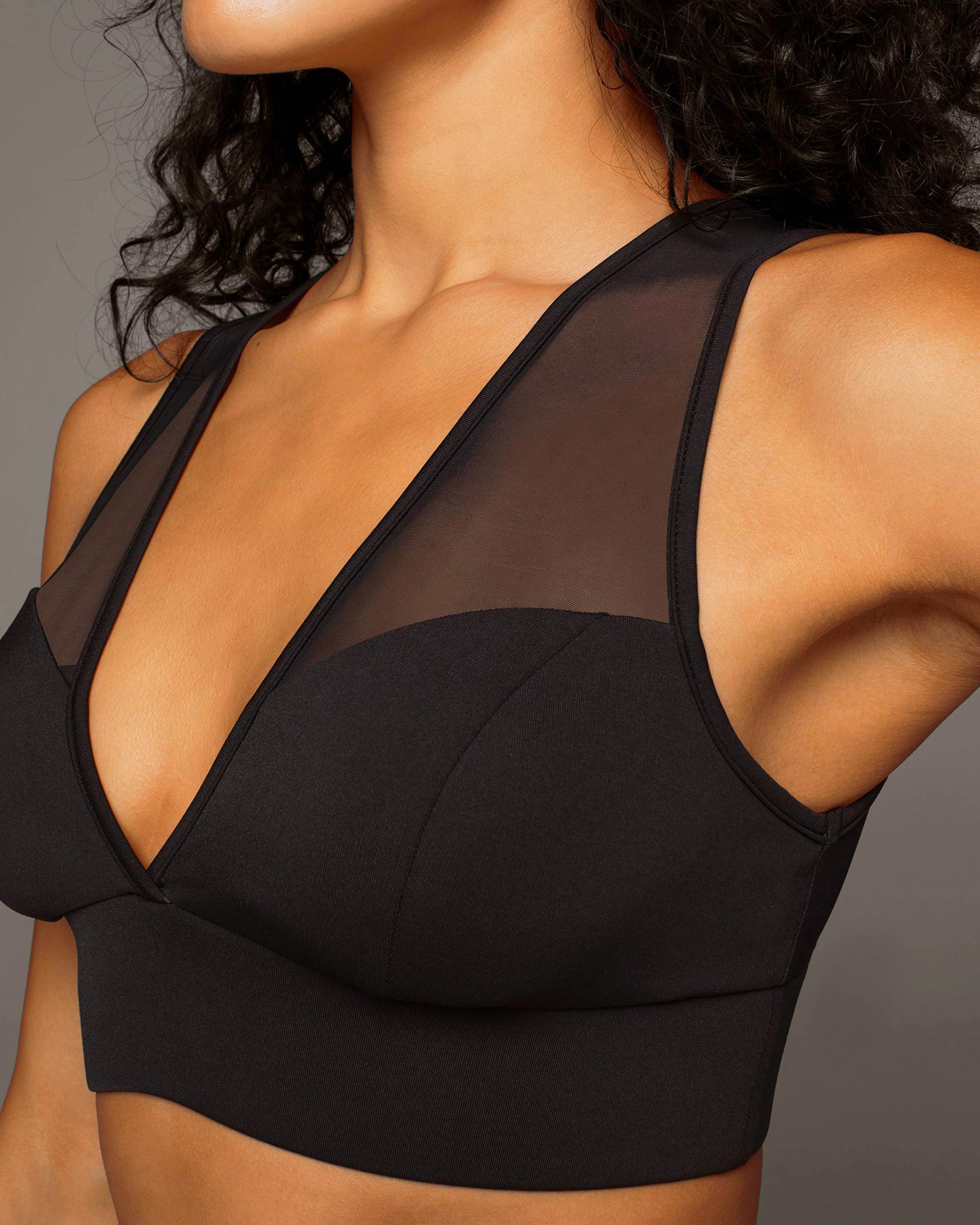 Solstice Longline Bra - Black