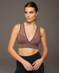 Solstice Longline Bra - Rosewood