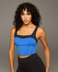 Uproar Crop Top - Royal Blue/Black