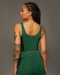 Velocity Crop Top - Pine/Black