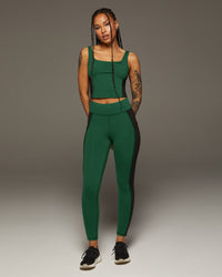 Velocity Crop Top - Pine/Black