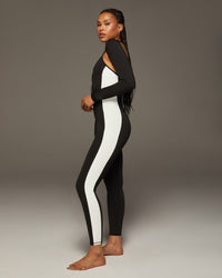 Velocity Jumpsuit - Black/Ivory