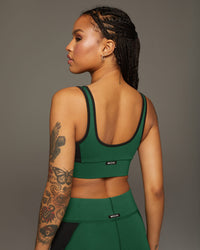 Velocity Longline Bra - Pine/Black