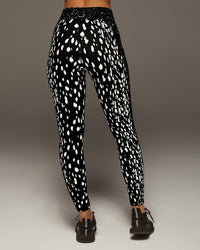 Velocity Moondust/Celestial Print Pocket Legging - Black/White